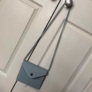 Baby blue cross body purse